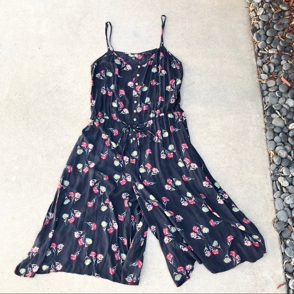 Free People Pants - [Free People] Floral Midi Romper Playsuit
